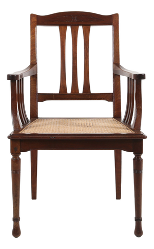 Antique Armchair with Cane Seat, France, 1890
