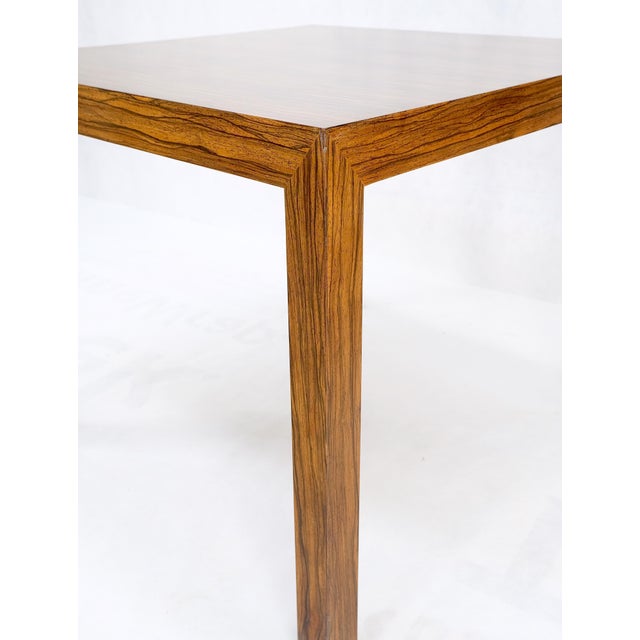 Brown Dunbar Zebra Wood Square Side Lamp Occasional Coffee Table Stand For Sale - Image 8 of 12