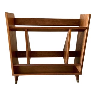 Mid-Century Danish Modern Wood Bookcase For Sale