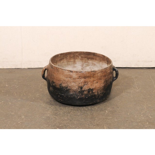 Black Early 20th C. Guatemalan Large Cooking Pot For Sale - Image 8 of 10