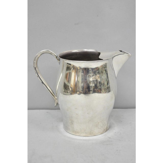 Vintage Fb Rogers 7504 Bulbous Silver Plated Ice Lip Lemonade Water Pitcher For Sale - Image 11 of 11
