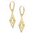 Immerse yourself in the world of sumptuous elegance with these 14K yellow gold earrings, delicately fashioned into a...