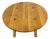 Vintage Solid Oak Round Coffee Table For Sale