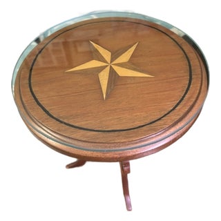 Colonial Revival Tripod‑Form Stand With Star Inlay, C. 1920–1940 For Sale