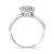Early 21st Century 10K White Gold 3/8 Cttw Round-Cut Lab Grown Diamond Cluster Pear Promise Ring (G-H Color, VS2-SI1 Clarity) - Size 8 For Sale - Image 5 of 7