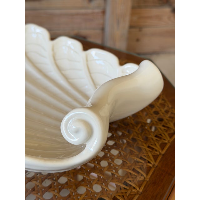 Coastal Vintage Coastal Abingdon White Shell Centerpiece Bowl For Sale - Image 3 of 12