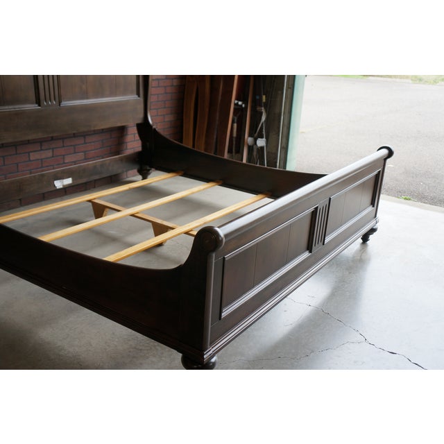 Farmhouse Ethan Allen Robyn King Sleigh Bed For Sale - Image 3 of 7