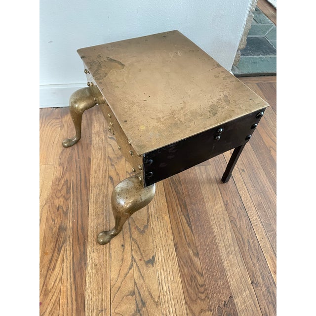 19th Century English Victorian Brass Fireplace Footman For Sale - Image 4 of 7