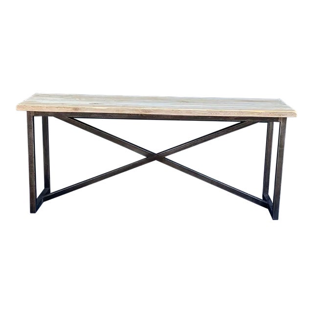 Timothy Oulton Old Wood & Metal Console For Sale