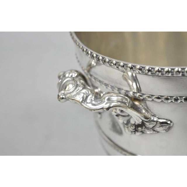 Early 20th Century Victorian Henry Hicks Silver Plated S Monogram Champagne Chiller Wine Ice Bucket For Sale - Image 10 of 18