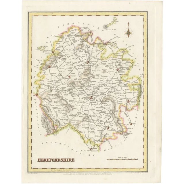 Map of Herefordshire 1844 Hereford Leominster Ross-on-Wye Kington Bromyard For Sale - Image 10 of 10