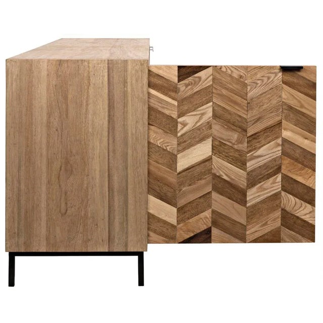 Not Yet Made - Made To Order NOIR Herringbone Walnut Sideboard For Sale - Image 5 of 9