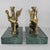 Hollywood Regency Pair of Vintage Brass Griffin Bookends With Green Marble Bases For Sale - Image 3 of 10