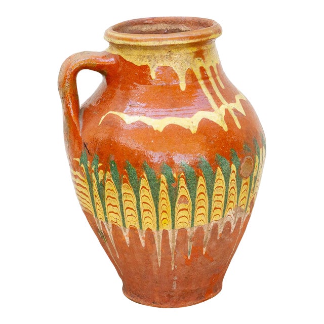 Vintage Hungarian Folk Art Pottery For Sale