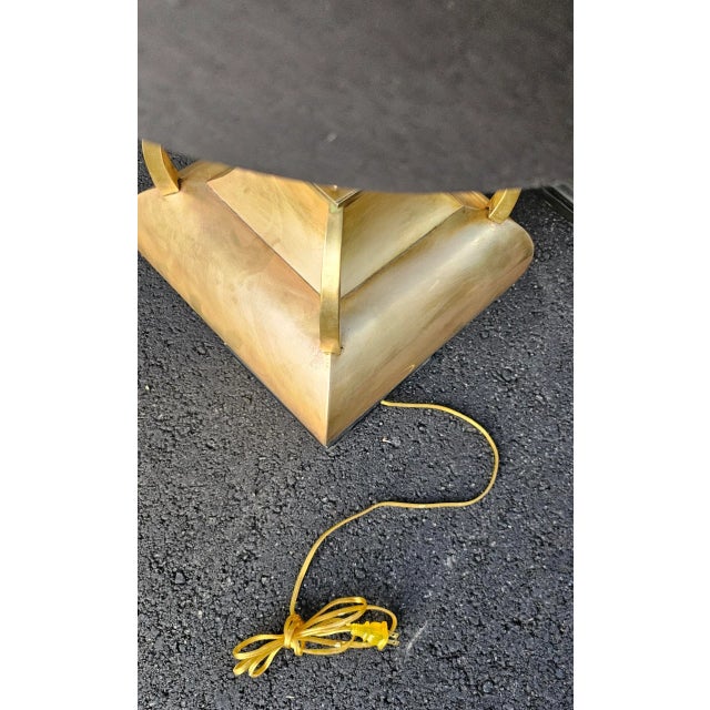 Mid 20th Century Vintage Hollywood Regency 4-Handle Brass Urn Table Lamps - Set of 2 For Sale - Image 4 of 4