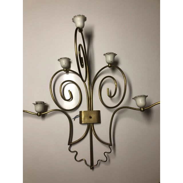 Brown Sconces, 1950s, Set of 2 For Sale - Image 8 of 12