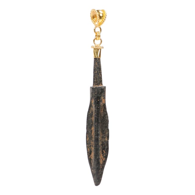 Roman Spear Pendant W 21k Bail For Sale