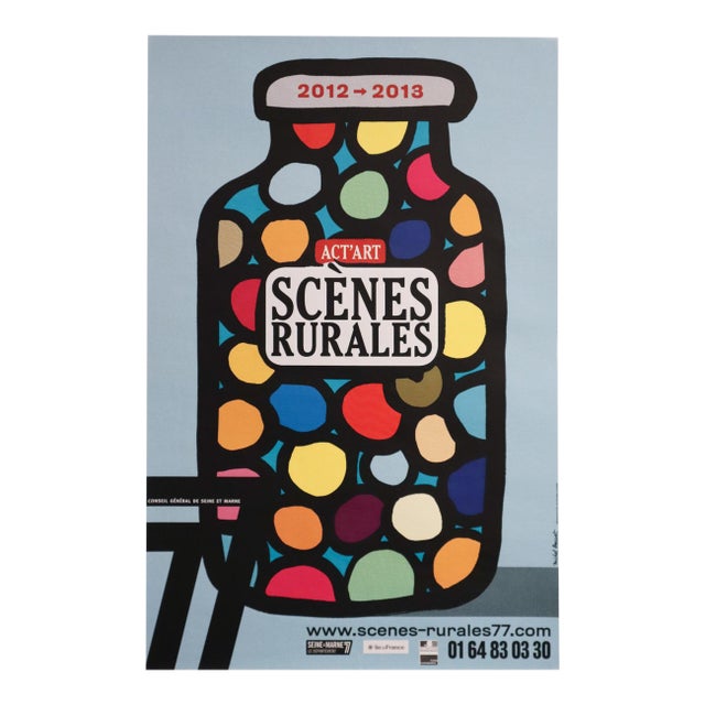 2013 French Theater Poster - Michel Bouvet, Scènes Rurales For Sale