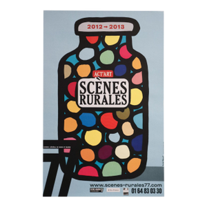 2013 French Theater Poster - Michel Bouvet, Scènes Rurales