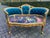 1980 French Louis XVI Blue Velvet Gilt Beech Settee For Sale - Image 15 of 15
