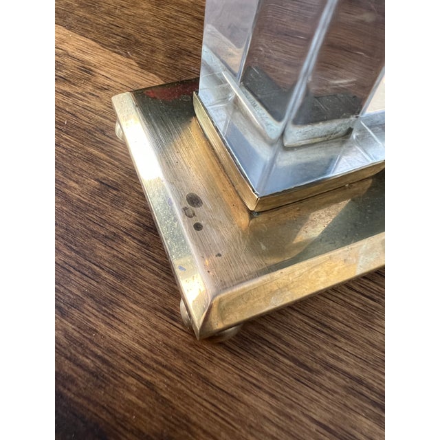 1960’s Brass & Lucite Candlestick Holders Set of 3 For Sale - Image 17 of 18