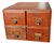 Antique 1920s Quarter Sawn Oak 4-Drawer Desktop File Cabinet For Sale