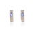 Modern 14k White Gold Blue Sapphire and Diamond Huggie Hoop Earrings- 2 Pieces For Sale - Image 3 of 8