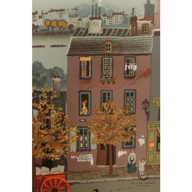 Michel Delacroix 'Marchand de Farine' Framed Numbered Lithograph For Sale - Image 4 of 18