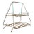 1950's Mid-Century Modern Atomic Brass Magazine Rack For Sale