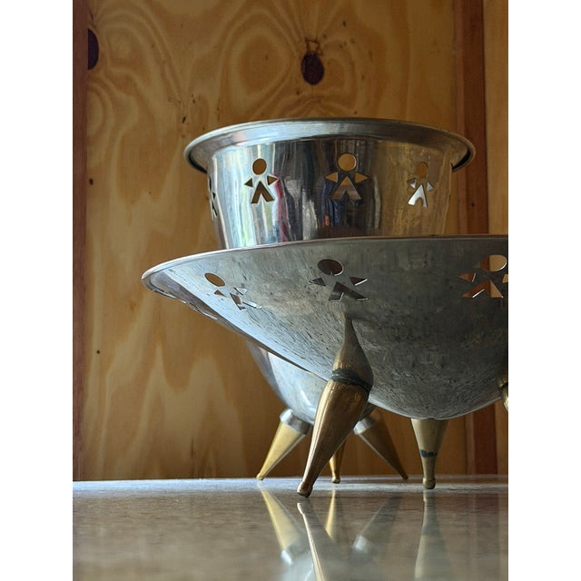 Vintage Ice Bucket & Bowl Set by Alessi Girotondo, 1989, Set of 2 For Sale - Image 3 of 17