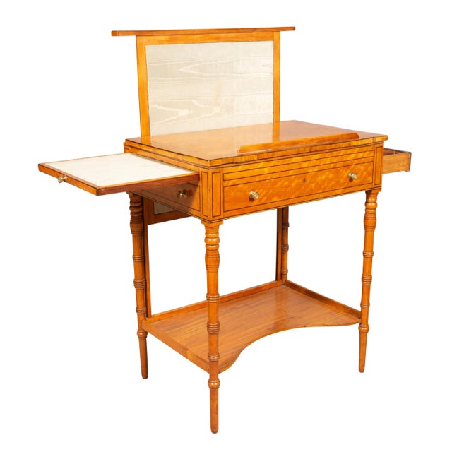 George III Satinwood And Tulipwood Work Table For Sale - Image 12 of 12