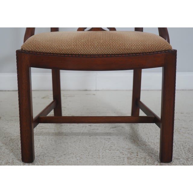 Wood Set of 8 Henredon Chippendale Mahogany Dining Room Chairs For Sale - Image 7 of 18