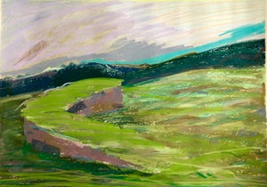 Dennis Leon, Large Abstract Landscape Pastel Drawing Painting San Francisco Artist, Megan #10, 1981