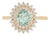 14k Yellow Gold 1.18 Ct Oval Paraiba Tourmaline & Diamond Double Halo Ring Size 9 For Sale