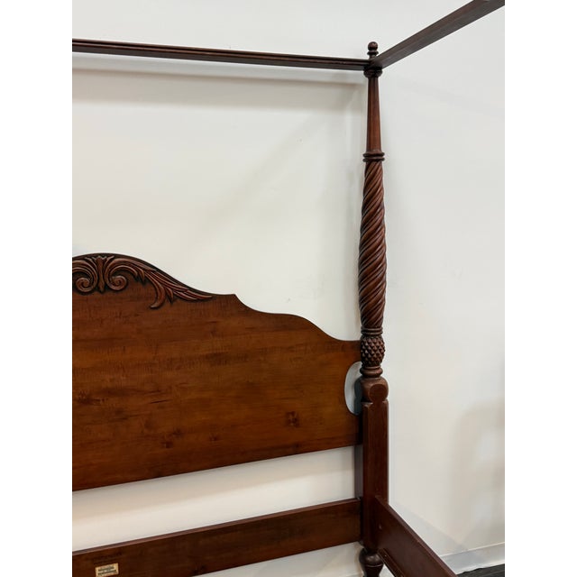 Eastern King Size Ethan Allen British Classics Montego Canopy Bed Frame For Sale In San Francisco - Image 6 of 12