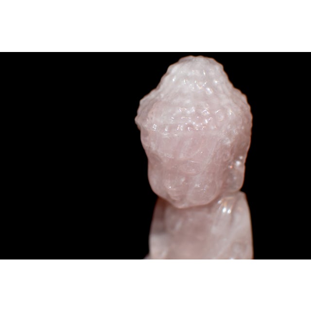 Natural Rose Quartz Baby Buddha Statue Hand Carved For Sale - Image 15 of 16