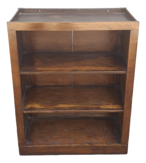 Mid 20th Century Stained Pine Low Bookcase