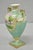 Ceramic Antique Nippon Hand Painted Porcelain Windmill Scene Green Small Bolted Vase For Sale - Image 7 of 13