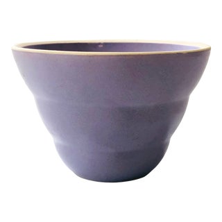 Ribbed Purple Pottery Planter by Mud Hut For Sale