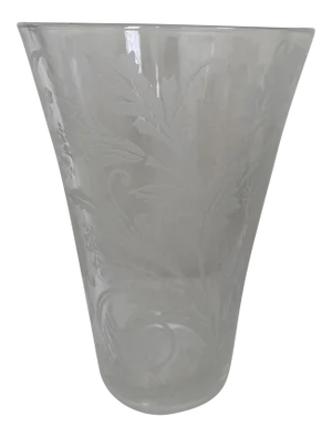 Christofle "Marly" Hand Etched Crystal Vase