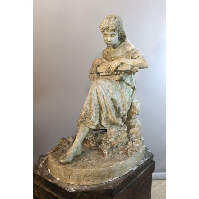 White Large Wood & Plaster Cast by Luigi Legnani, 1881 For Sale - Image 8 of 13