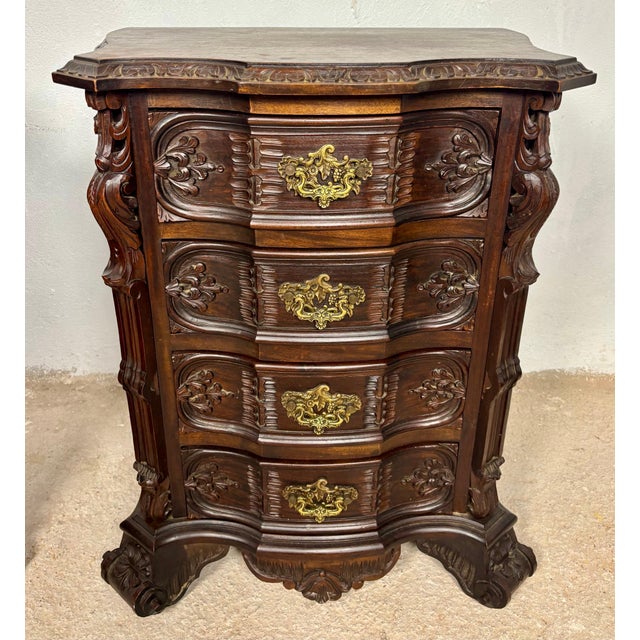 Pair of Carved Wood Bedside Cabinets, 1930s For Sale - Image 14 of 18
