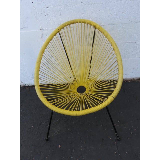 Acapulco Yellow Woven Wicker Indoor and Outdoor Patio Lounge Chair a Pair 6607 For Sale - Image 12 of 12