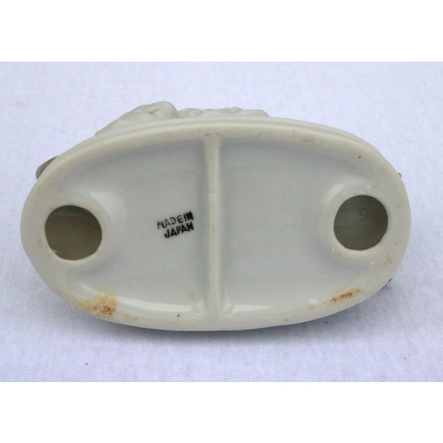 Vintage Gray and White Terrier Dogs Playing Porcelain Figurine Japan For Sale In Cincinnati - Image 6 of 7