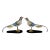 Pair of Cloisonne Enamel Pheasant Figures – 7.7" Golden Bird Sculptures on Stands For Sale