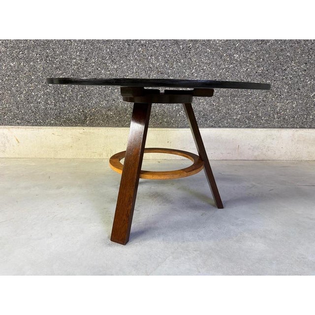 French Art Deco Marquetry Center Table, 1930s For Sale - Image 9 of 11