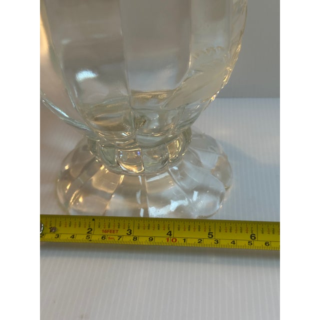 1970s Imperlux Bohemia Czechoslovakia Handcut Crystal Vase With Frosted Rose Etched For Sale - Image 14 of 14