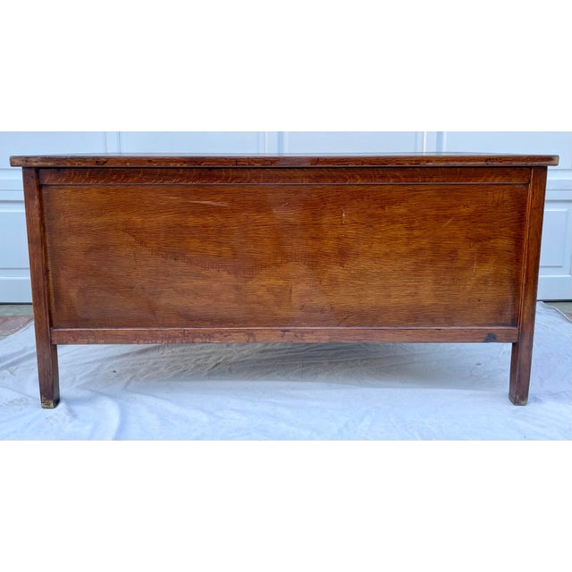 1940's Clemco Us Military Solid Oak Desk For Sale - Image 10 of 13