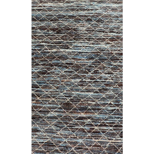 Modern Afghanistan Runner in Natural Tones With Subdued Design 3 X 12'8 For Sale In Atlanta - Image 6 of 11