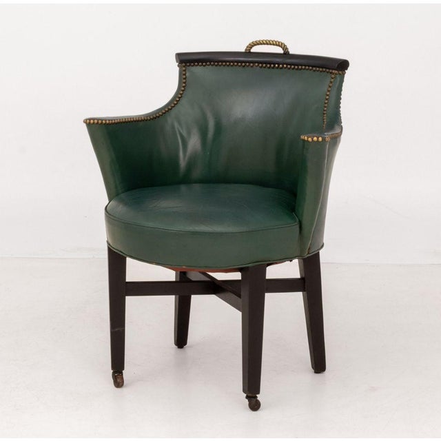 Mid 20th Century Regency Style Upholstered Ebonized Armchair For Sale - Image 5 of 9